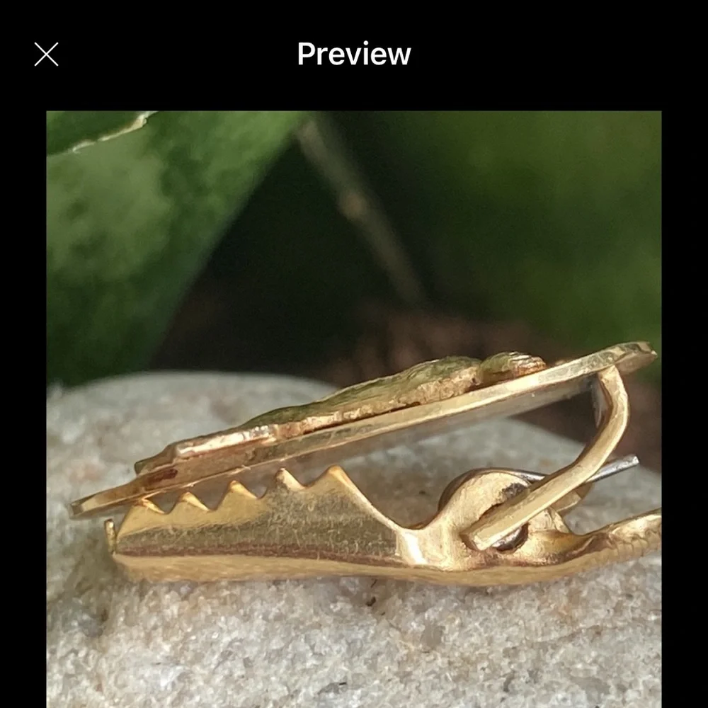14k gold ring with horse and crosshatch background - Picture 14 of 17